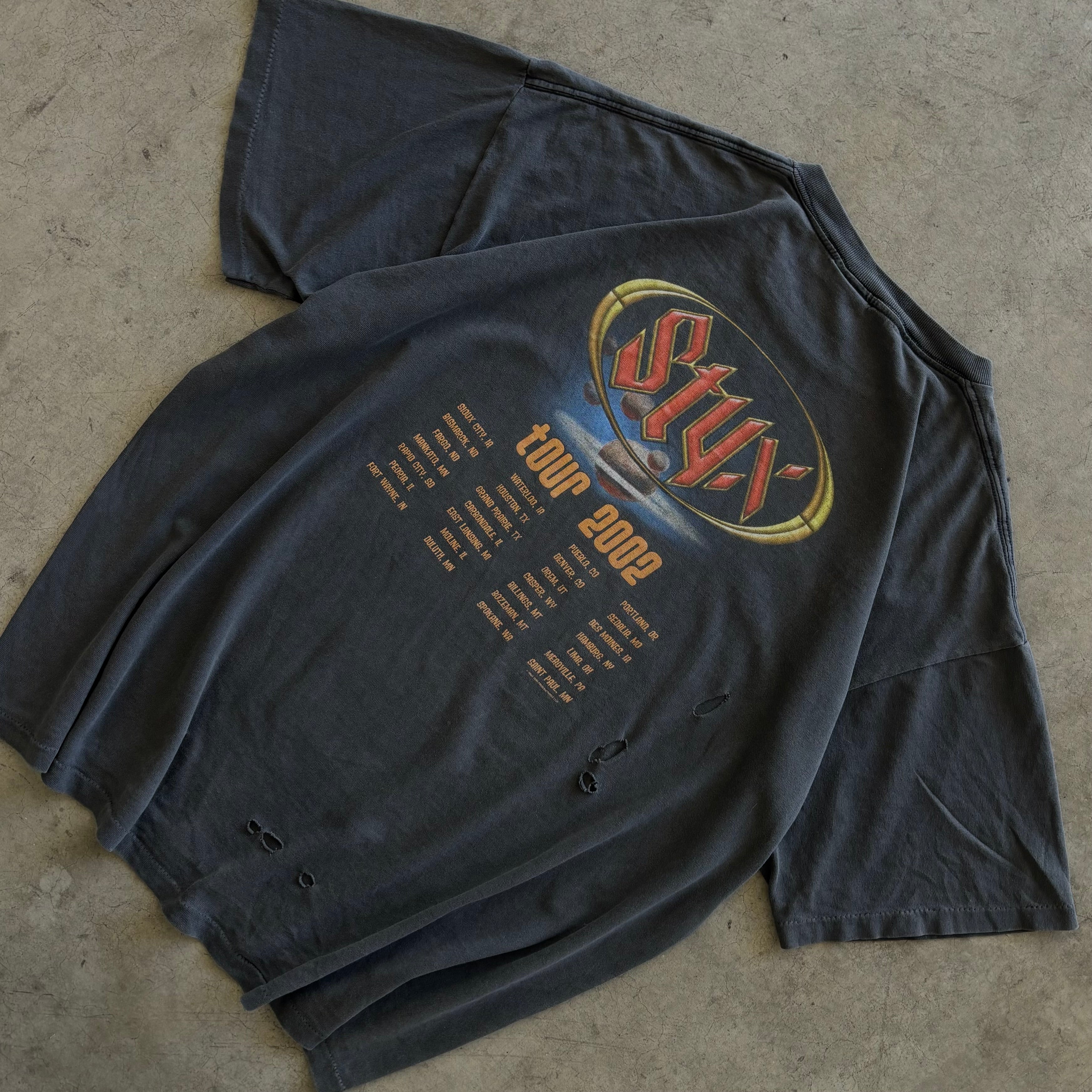 2002 DISTRESSED STYX TOUR TEE